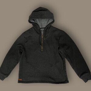 Buffalo David Bitton Men’s Dark Gray Half Zip Hoodie Pullover Casual Streetwear